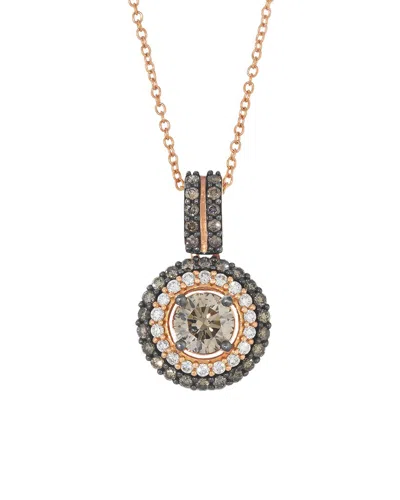 Le Vian 14k Rose Gold 1.44 Ct. Tw. Diamond Pendant In Gray