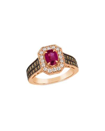 Le Vian ® 14k Rose Gold 1.55 Ct. Tw. Diamond & Ruby Precious Ring