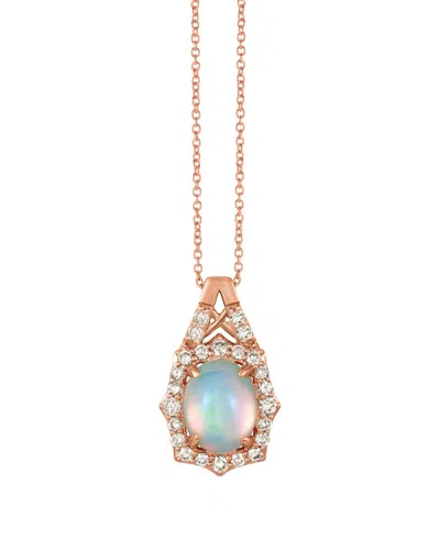 Le Vian 14k Rose Gold 1.70 Ct. Tw. Diamond & Opal Pendant