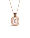 Le Vian ® 14k Rose Gold 1.86 Ct. Tw. Diamond & Morganite Drop Pendant In Gold