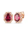 Le Vian ® 14k Rose Gold 1.91 Ct. Tw. Diamond & Rhodolite Studs