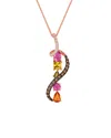 Le Vian 14k Rose Gold 1.95 Ct. Tw. Diamond & Smoky Quartz Pendant Necklace In Gold