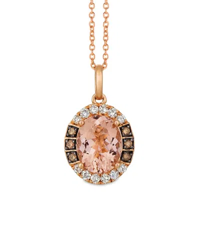 Le Vian ® 14k Rose Gold 2.10 Ct. Tw. Diamond & Morganite Necklace