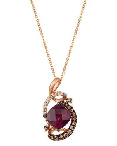 Le Vian ® 14k Rose Gold 2.14 Ct. Tw. Diamond & Rhodolite Vivids Pendant