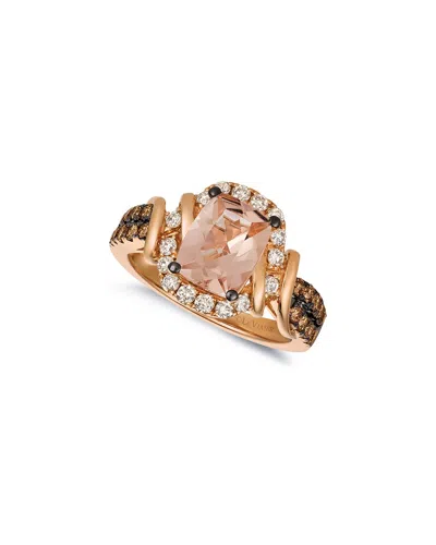 Le Vian 14k Rose Gold 2.19 Ct. Tw. Diamond & Morganite Half-eternity Ring