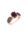Le Vian ® 14k Rose Gold 2.39 Ct. Tw. Diamond & Rholdolite Ring