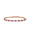 Le Vian ® 14k Rose Gold 2.45 Ct. Tw. Diamond & Ruby Adjustable Bracelet
