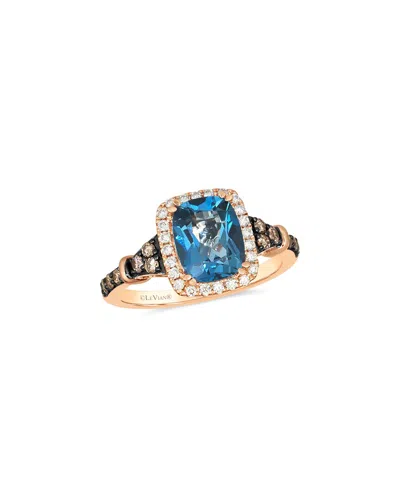 Le Vian ® 14k Rose Gold 2.66 Ct. Tw. Diamond & London Blue Topaz Cocktail Ring In White