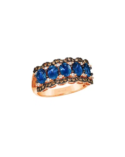 Le Vian 14k Rose Gold 2.71 Ct. Tw. Diamond & Sapphire Ring In Blue