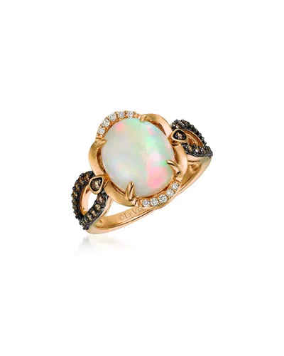 Le Vian ® 14k Rose Gold 3.08 Ct. Tw. Diamond & Opal Cocktail Ring In Multi