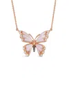 Le Vian ® 14k Rose Gold 3.26 Ct. Tw. Diamond & Pink Quartz Butterfly Pendant In Gold