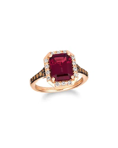 Le Vian ® 14k Rose Gold 3.71 Ct. Tw. Diamond & Garnet Cocktail Ring In Multi