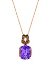 Le Vian ® 14k Rose Gold 5.82 Ct. Tw. Diamond & Amethyst Royal Blues Pendant