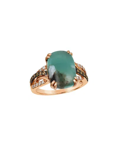 Le Vian 14k Rose Gold 5.89 Ct. Tw. Diamond & Aquaprase Candy Ring In Green