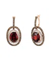 Le Vian 14k Rose Gold 7.32 Ct. Tw. Diamond & Garnet Drop Earrings In Gold
