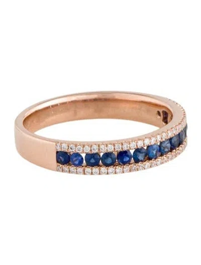 Pre-owned Le Vian 14k Sapphire & Diamond Band In Multi