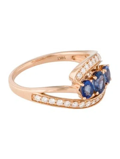 Pre-owned Le Vian 14k Sapphire & Diamond Cocktail Ring In Multi