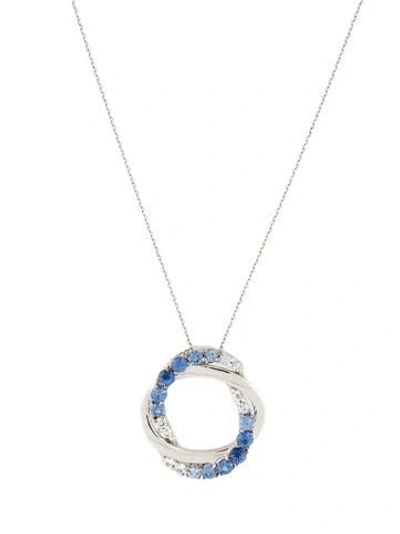 Pre-owned Le Vian 14k Sapphire Pendant Necklace, 20" In Multicolor