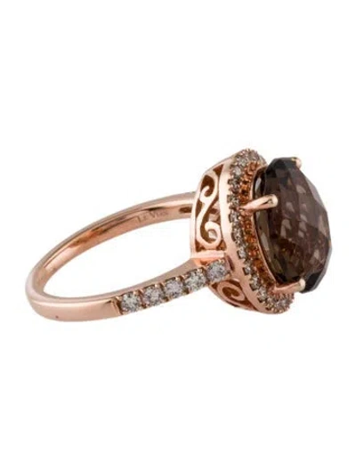 Pre-owned Le Vian 14k Smoky Quartz & Diamond Cocktail Ring In Multi