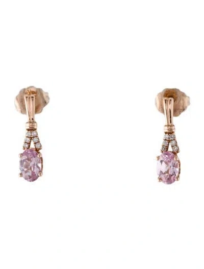 Pre-owned Le Vian 14k Spinel & Diamond Drop Earrings In Multi
