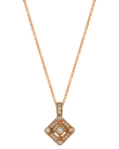 Le Vian 14k Strawberry Gold 0.17 Ct. Tw. Diamond Pendant Necklace