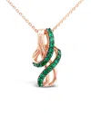 Le Vian 14k Strawberry Gold 0.23 Ct. Tw. Emerald Pendant Necklace In Gold