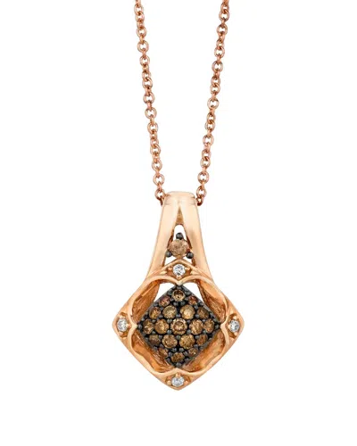 Le Vian 14k Strawberry Gold 0.25 Ct. Tw. Diamond Pendant Necklace