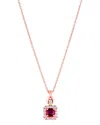 Le Vian 14k Strawberry Gold 0.36 Ct. Tw. Diamond & Ruby Pendant Necklace