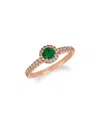 Le Vian 14k Strawberry Gold 0.58 Ct. Tw. Diamond & Costa Smeralda Emeralds Ring