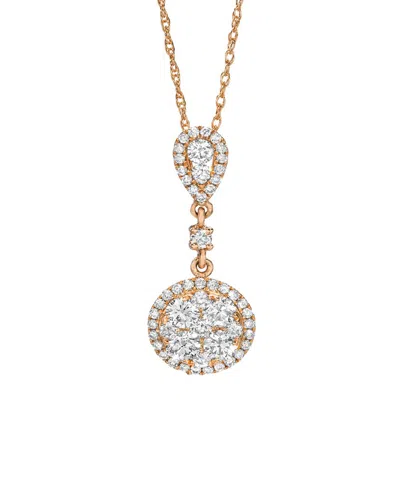 LE VIAN LE VIAN® 14K STRAWBERRY GOLD 0.71 CT. TW. DIAMOND PENDANT NECKLACE