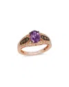 Le Vian 14k Strawberry Gold 1.23 Ct. Tw. Diamond & Amethyst Ring