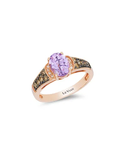 Le Vian 14k Strawberry Gold 1.32 Ct. Tw. Diamond & Amethyst Ring