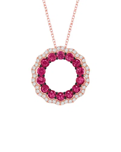Le Vian ® 14k Strawberry Gold 1.38 Ct. Tw. Diamond & Ruby Pendant Necklace