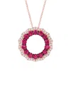 Le Vian ® 14k Strawberry Gold 1.38 Ct. Tw. Diamond & Ruby Pendant Necklace