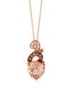 Le Vian 14k Strawberry Gold 1.41 Ct. Tw. Diamond & Morganite Pendant Necklace