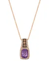 Le Vian 14k Strawberry Gold 1.67 Ct. Tw. Diamond & Amethyst Necklace