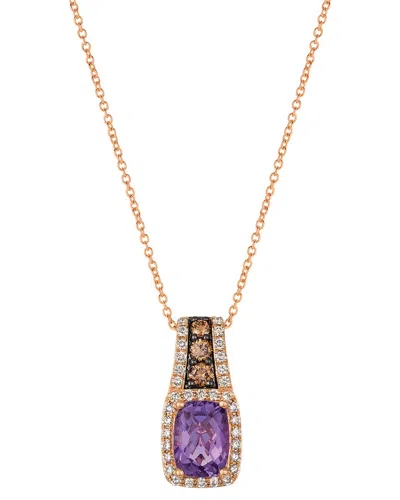 Le Vian 14k Strawberry Gold 1.67 Ct. Tw. Diamond & Amethyst Necklace