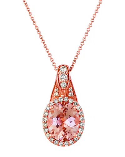 Le Vian 14k Strawberry Gold 2.08 Ct. Tw. Diamond & Morganite Necklace