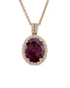Le Vian ® 14k Strawberry Gold 2.67 Ct. Tw. Diamond & Rhodolite Pendant Necklace