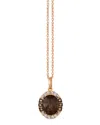 Le Vian 14k Strawberry Gold 2.80 Ct. Tw. Diamond & Smoky Quartz Pendant Necklace