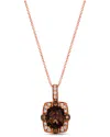 Le Vian ® 14k Strawberry Gold 2.98 Ct. Tw. Diamond & Smoky Quartz Earrings