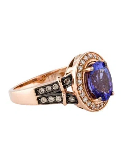 Pre-owned Le Vian 14k Tanzanite & Diamond Cocktail Ring In Multi