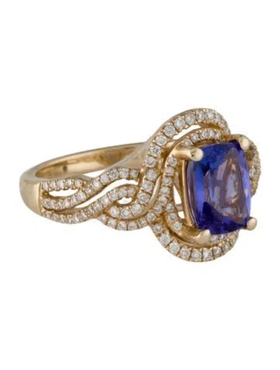 Pre-owned Le Vian 14k Tanzanite & Diamond Cocktail Ring In Multi