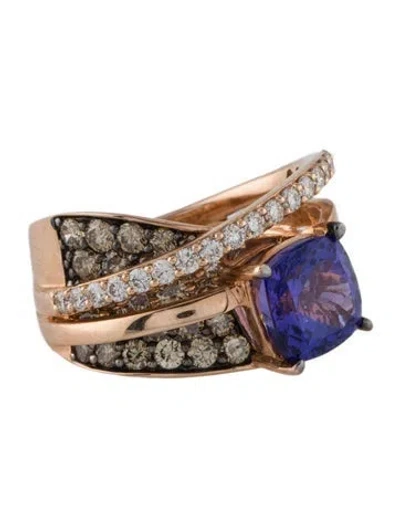 Pre-owned Le Vian 14k Tanzanite & Diamond Cocktail Ring In Multi