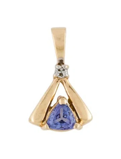 Pre-owned Le Vian 14k Tanzanite & Diamond Pendant In Multicolor