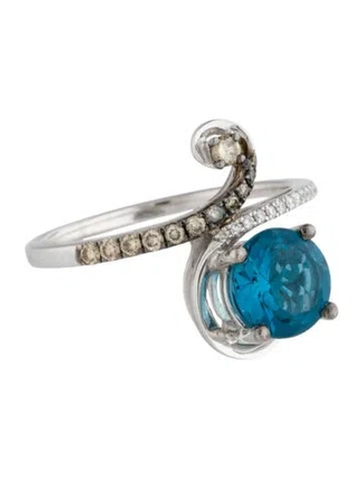 Pre-owned Le Vian 14k Topaz & Diamond Cocktail Ring In Multicolor