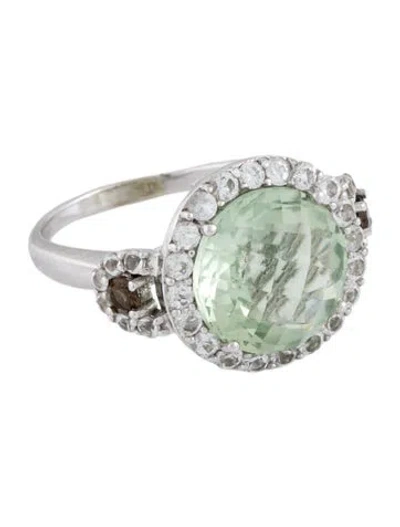Pre-owned Le Vian 14k Topaz, Smoky Quartz & Prasiolite Cocktail Ring In Multicolor