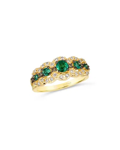 Le Vian ® 14k Two-tone 0.78 Ct. Tw. Diamond & Emerald Ring In Gold