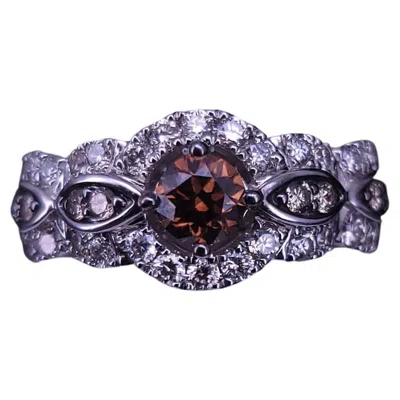 Pre-owned Le Vian 14k Two-tone Gold Ring With 1 Ct. Brown & White Diamonds