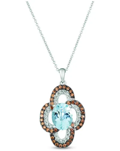 Le Vian ® 14k Vanilla Gold 1.89 Ct. Tw. Diamond & Aquamarine Pendant Necklace